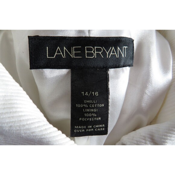Lane Bryant White Corduroy Jacket Plus Size 14-16 - Picture 8 of 8